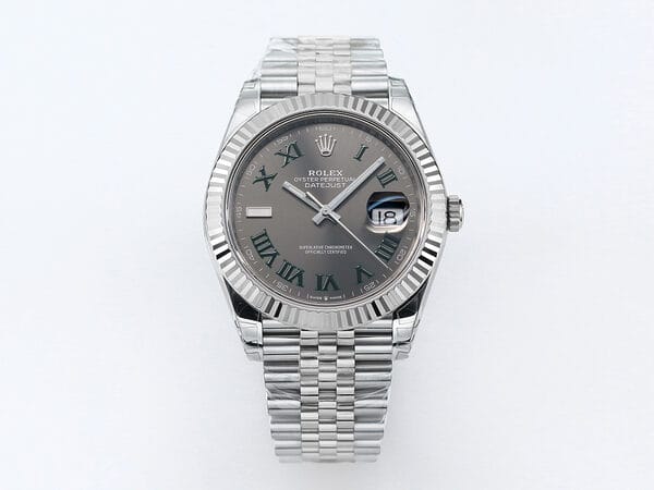 VS Factory Rolex DateJust 41 126330 Gray Dial Green Roman 904L Steel VS3235 Movement 28 01 7