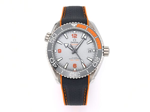 VSFactory (VSF) Omega Planet Ocean 43.5mm Gray Dial SS Case Black Orange Bezel Nylon Strap A8900 Movement