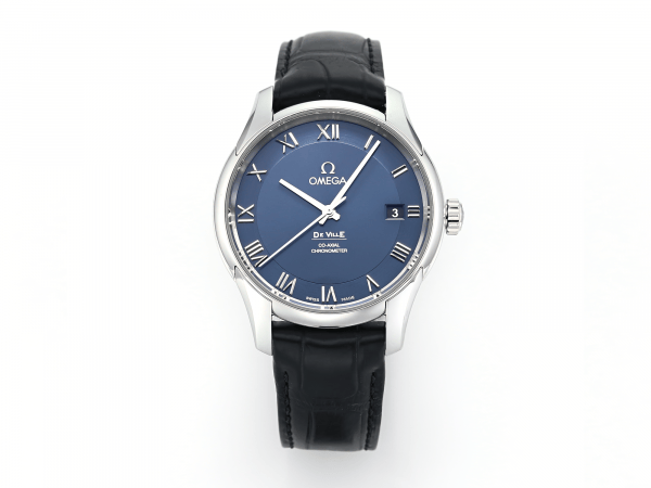 VSFactory (VSF) Omega De Ville Hour Vision 41mm Blue Dial Roman Markers Steel A8500 Movement