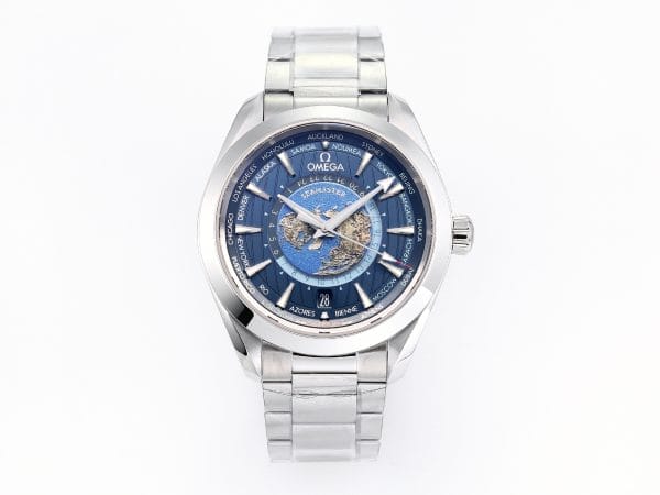 VSFactory (VSF) Omega Aqua Terra Worldtimer Blue Dial Steel A8938 Movement
