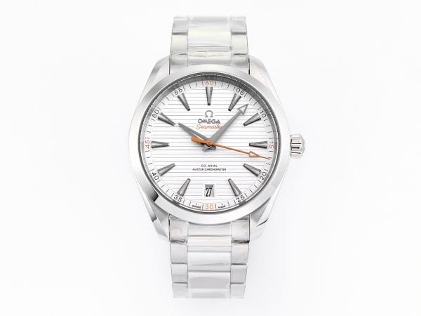 VSFactory (VSF) Omega Aqua Terra 150M White Dial Orange Hand Steel A8900 Movement