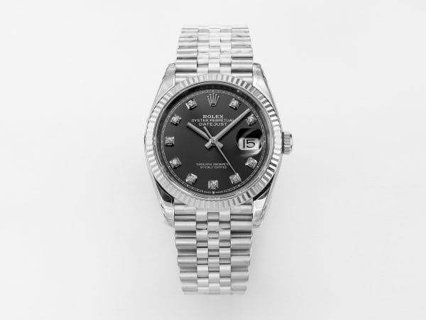 VSFactory (VSF) Rolex DateJust 36 116234 Black Diamonds Dial 904L Steel Jubilee Bracelet VS3235 Movement